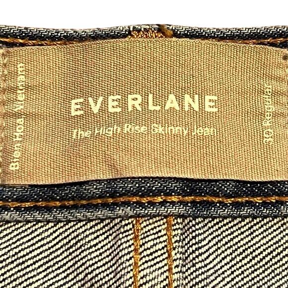 Everlane The High Rise Skinny Jean Size 30 Medium Wash Denim Stretch Classic - Picture 3 of 8